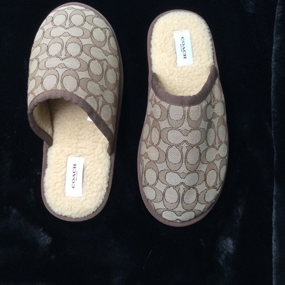MEN’S COACH KHAKI SIGNATURE SLIPPER/LOGO - Picture 4 of 12
